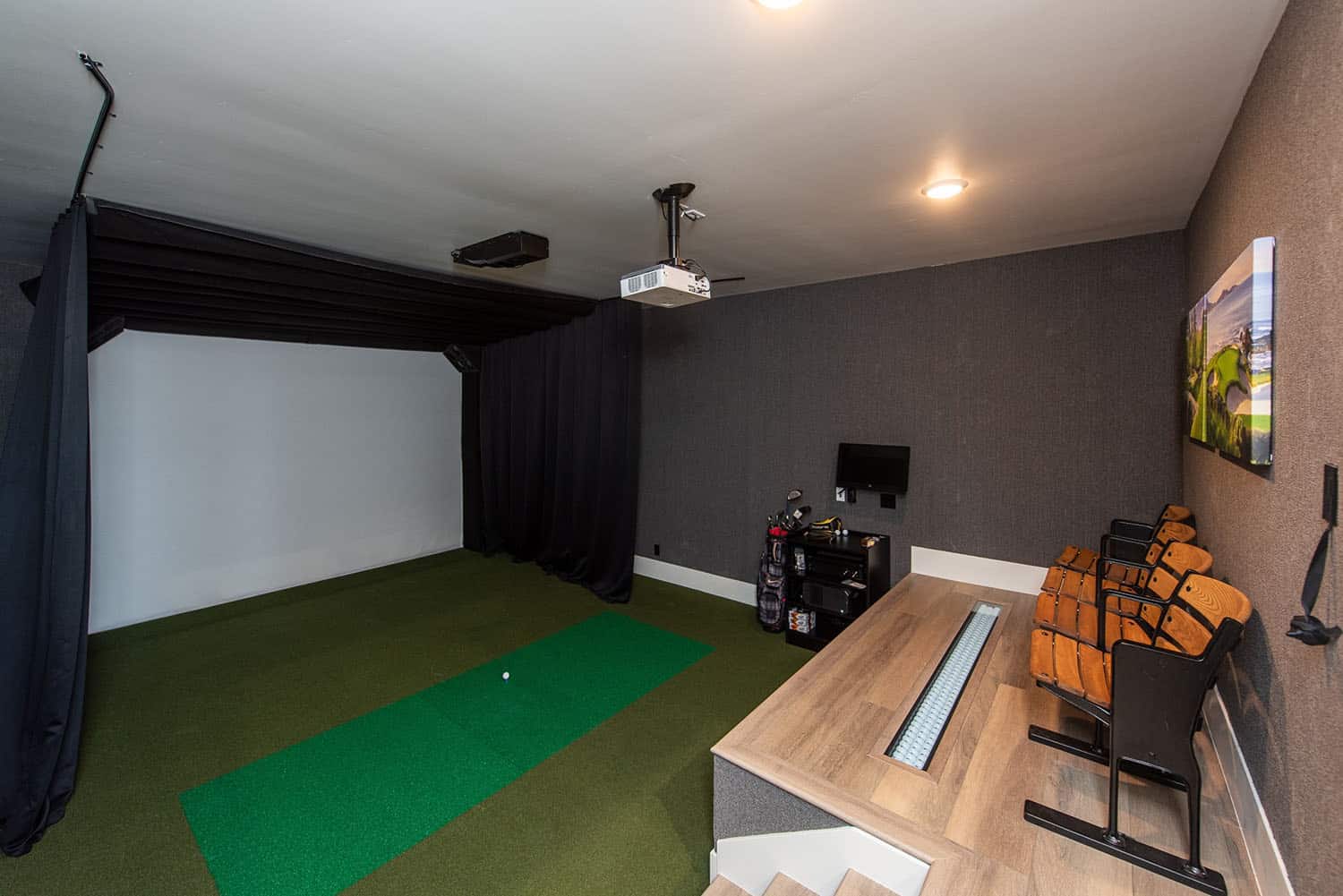 transitional-golf-simulator-room