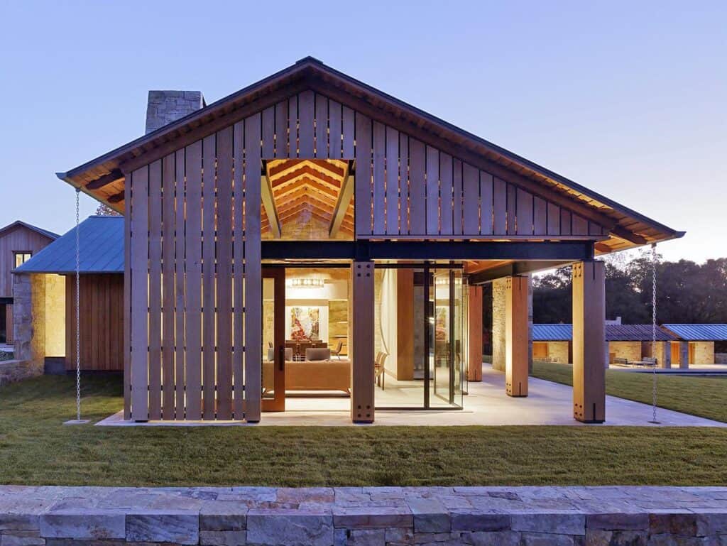 Contemporary interpretation of an agrarian countryside home in California