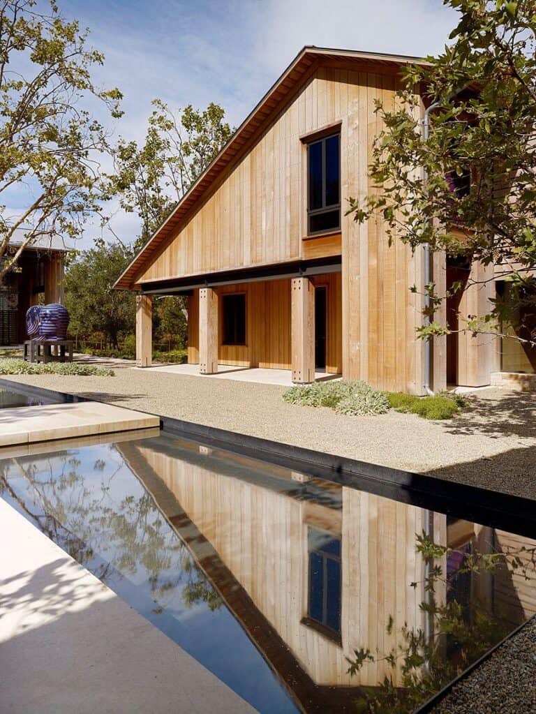 Contemporary interpretation of an agrarian countryside home in California