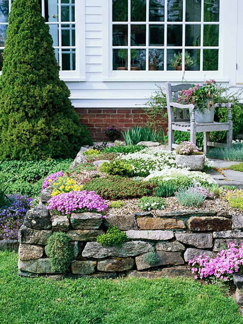 front-yard-rock-garden