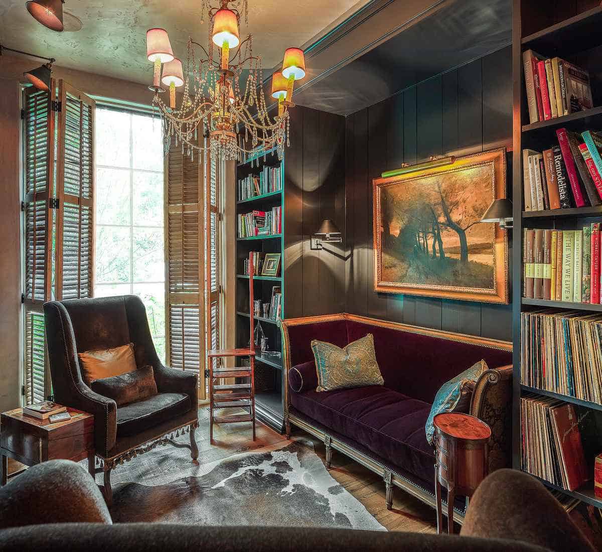 french-country-home-library