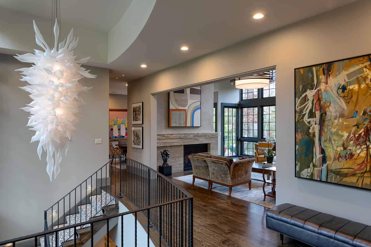 French-contemporary-hall