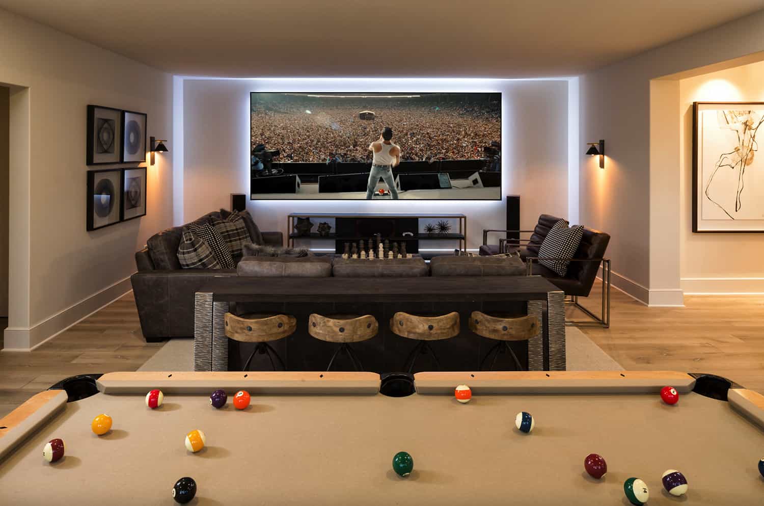 contemporary-basement-family-room