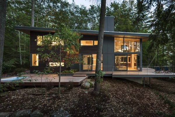 featured posts image for Peaceful lakeside cabin getaway in New Hampshire invites nature inside