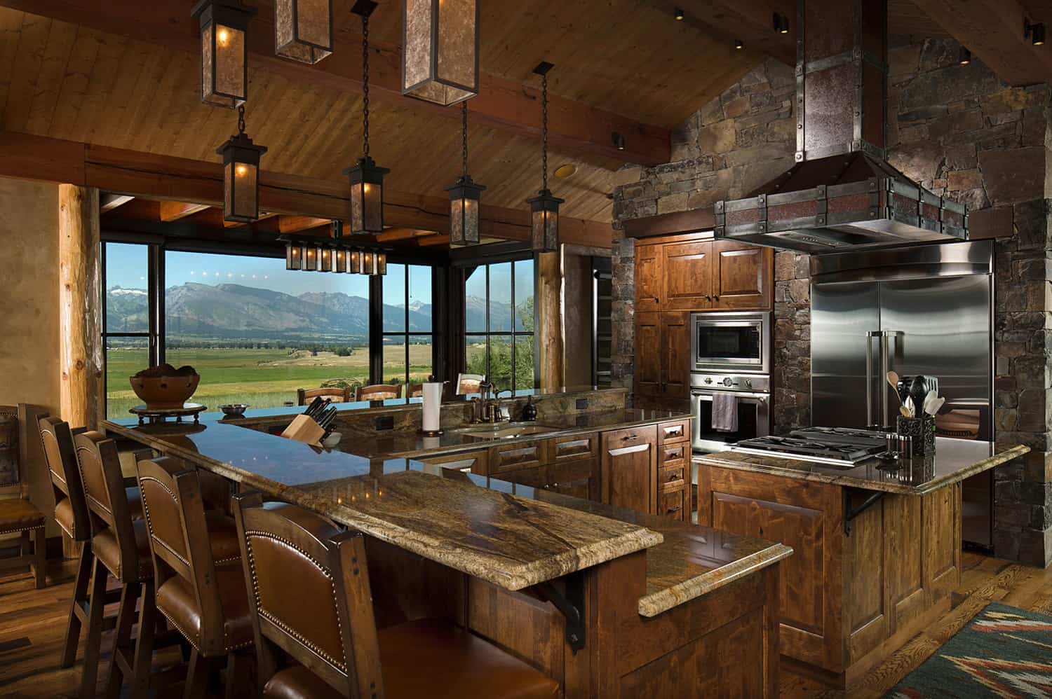 rustic-stone-wall-kitchen