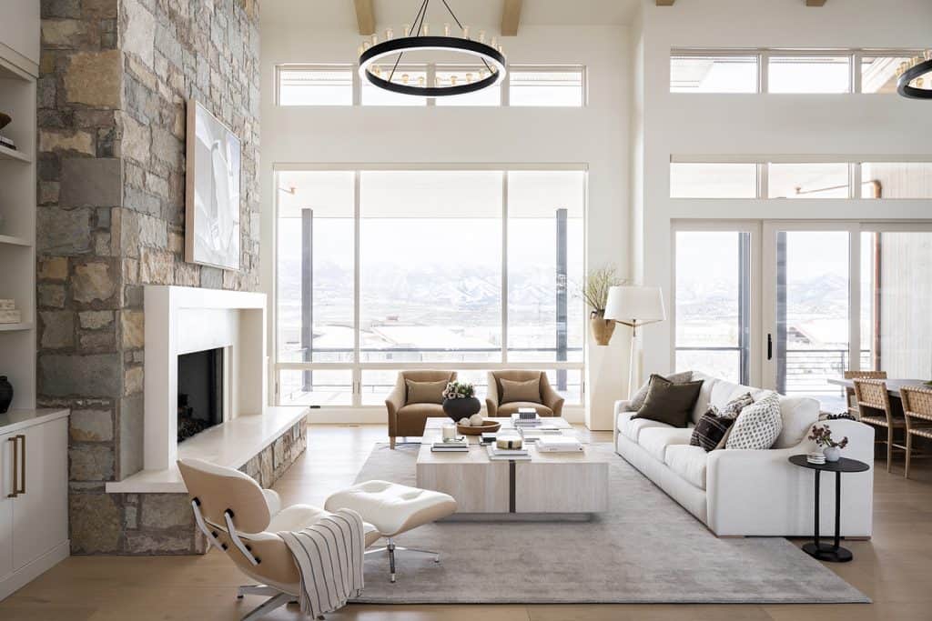 Step inside this incredibly dreamy Utah home with snowy mountain views