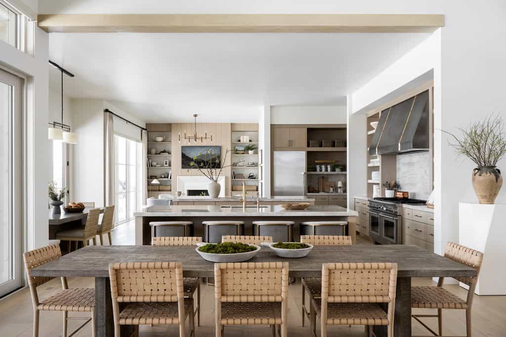 Step inside this incredibly dreamy Utah home with snowy mountain views