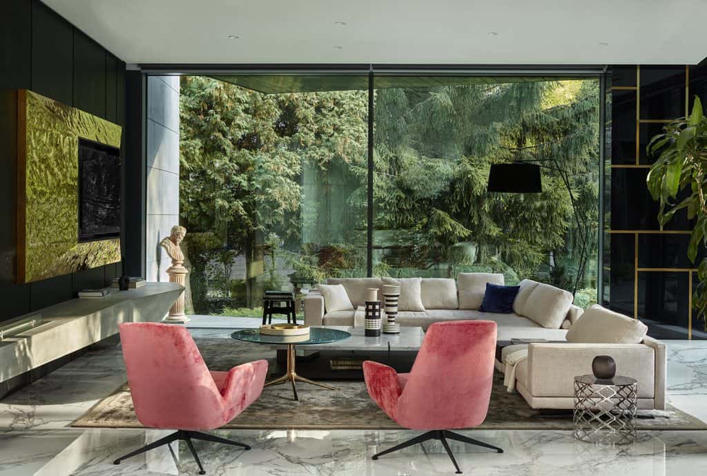 Jaw-dropping luxury family home in Russia surrounded by a pine forest