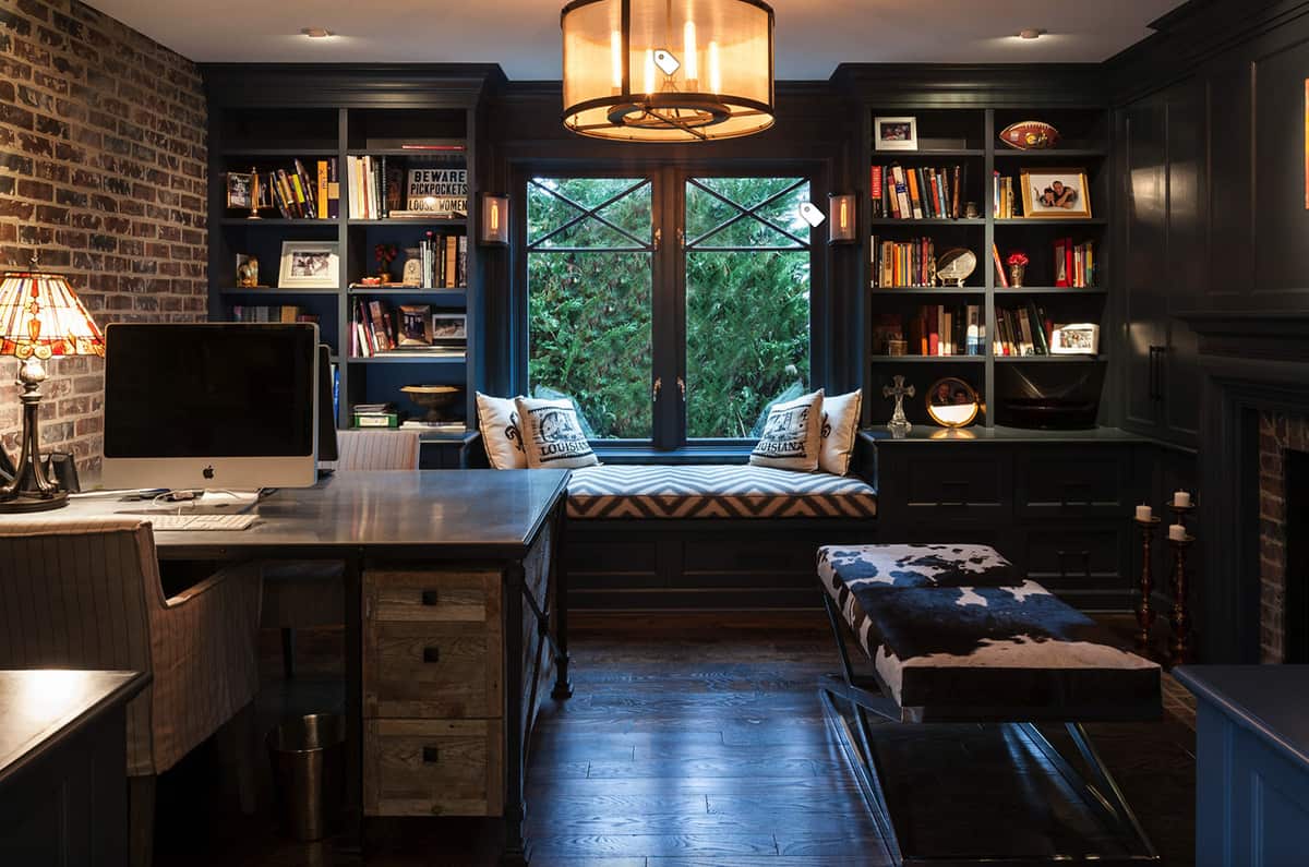 new-orleans-inspired-office-with-bookshelves-and-window-seat