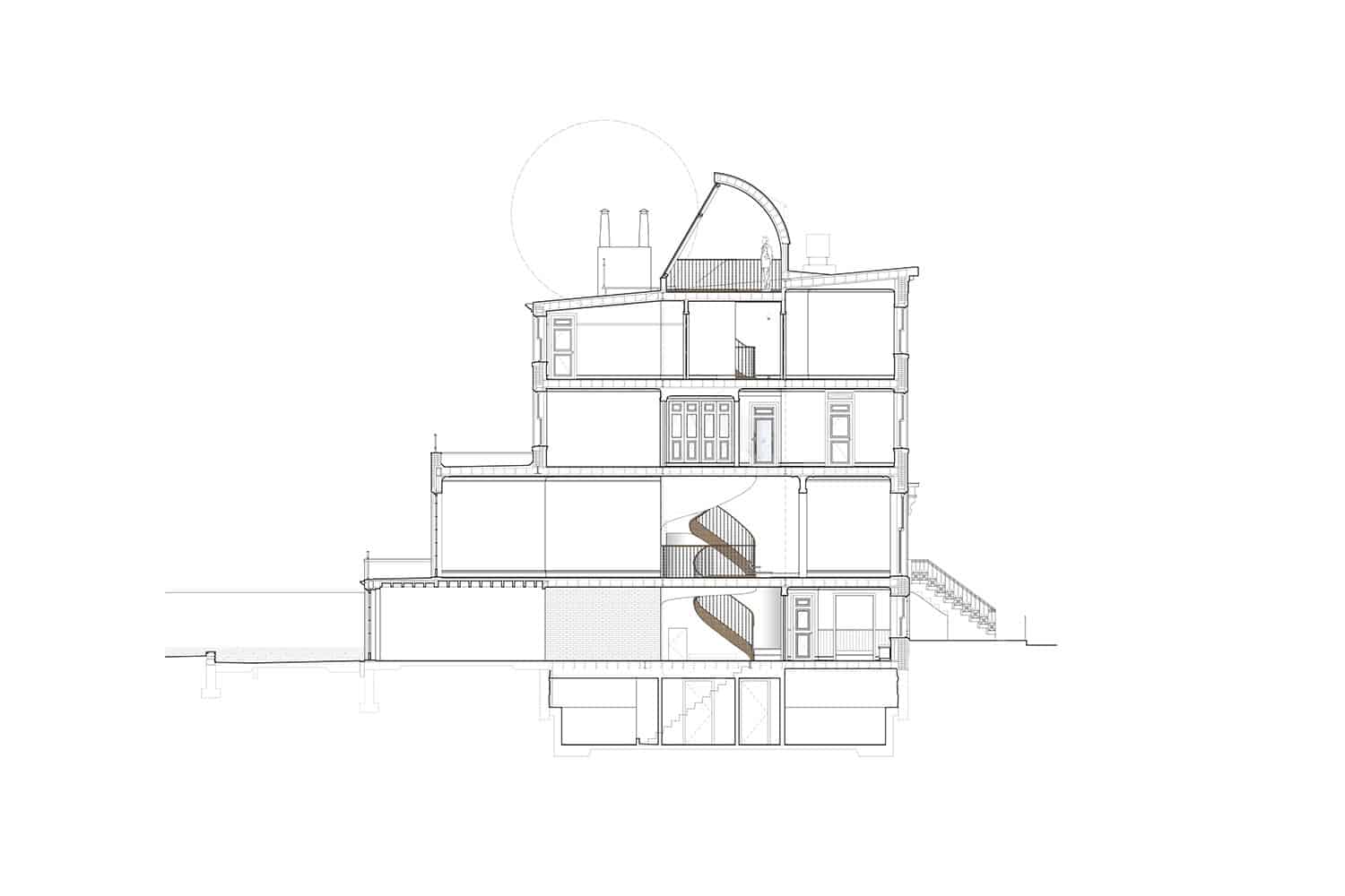 contemporary-industrial-townhouse-section-plan