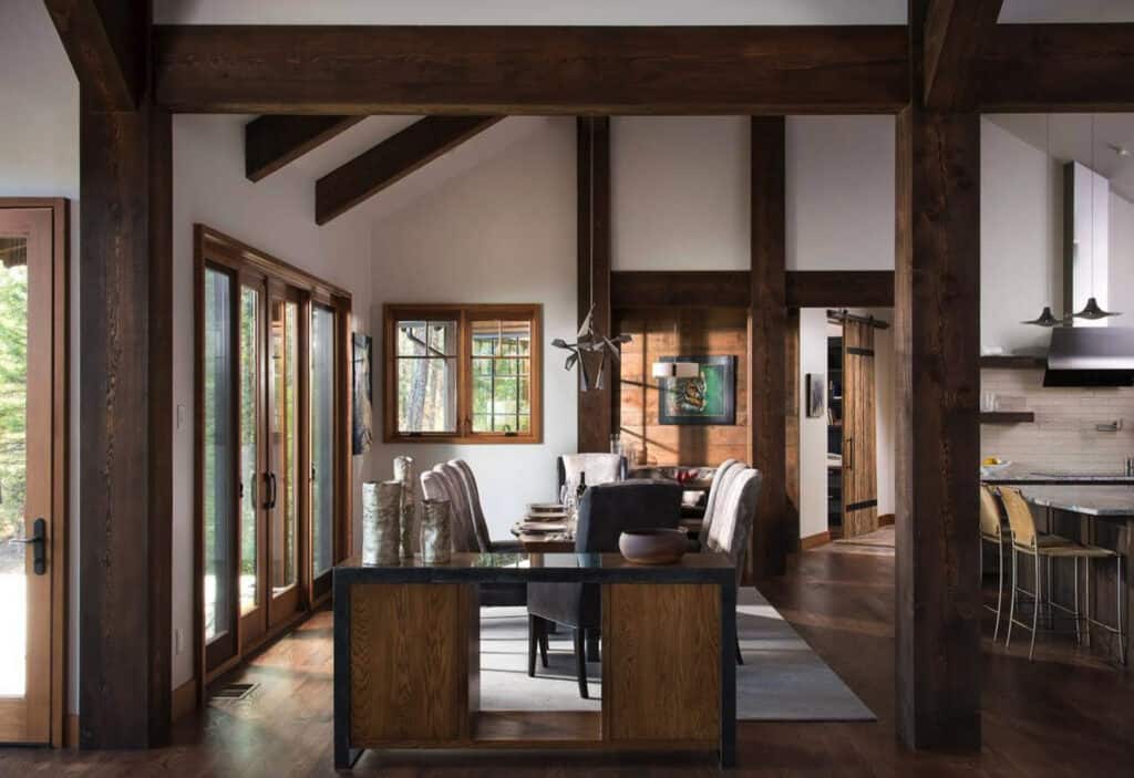 A rustic mountain retreat with stunning views toward Glacier National Park