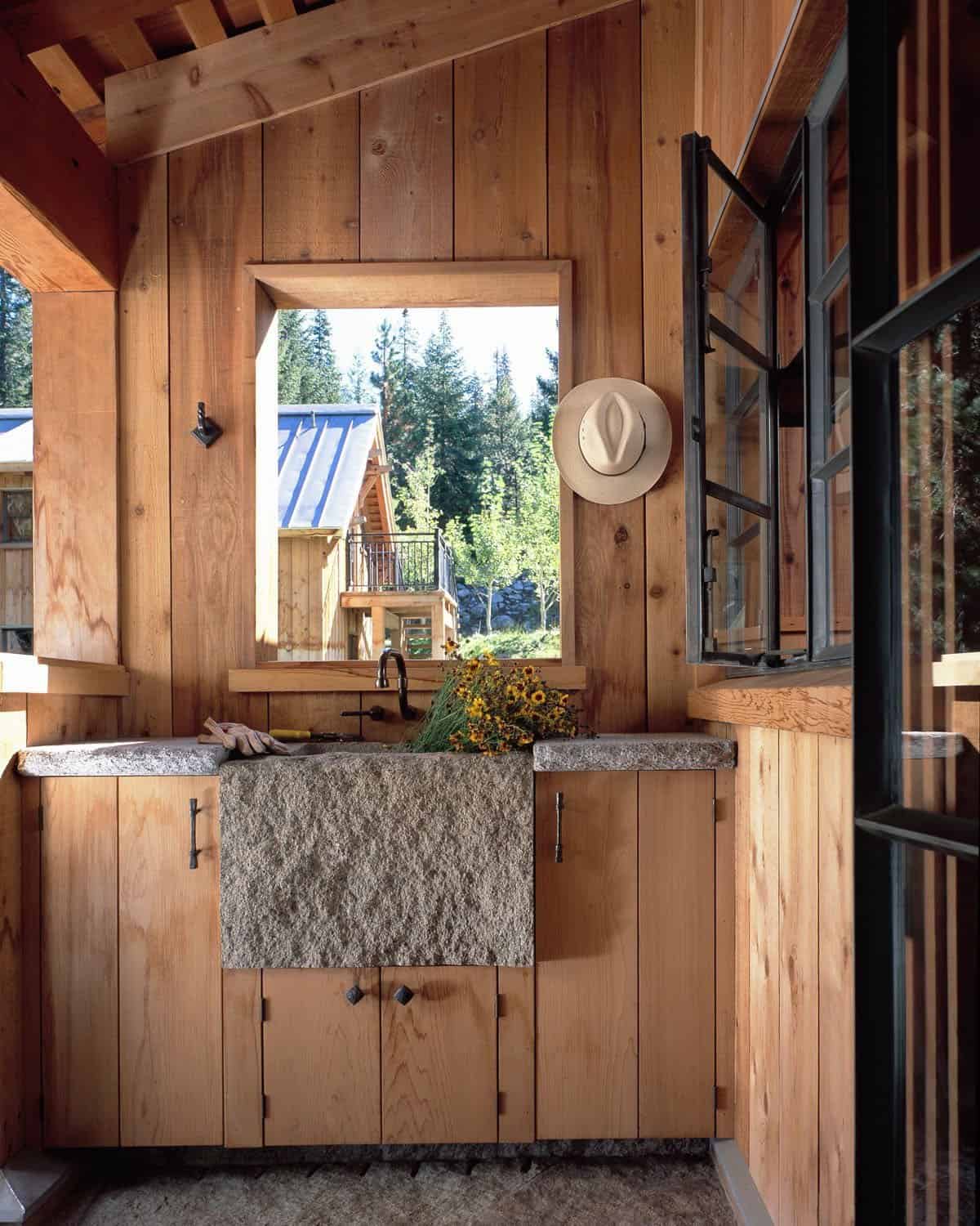 rustic-mudroom-with-a-stone-sink