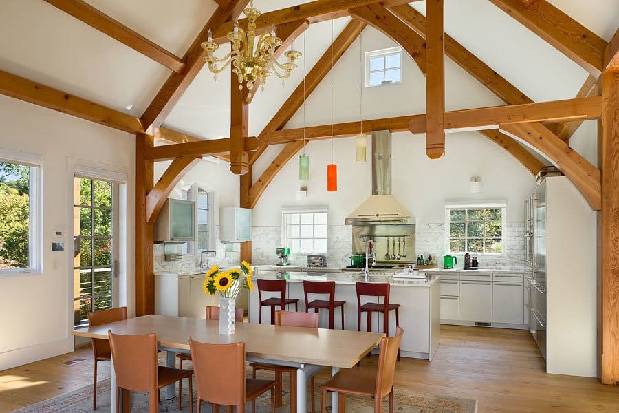 contemporary-dining-room-and-kitchen