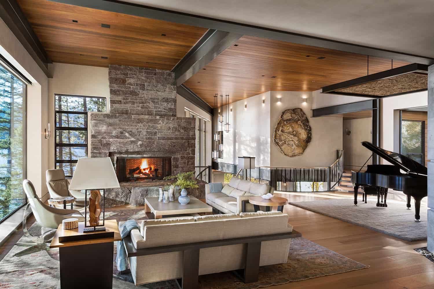 modern-living-room-with-a-fireplace