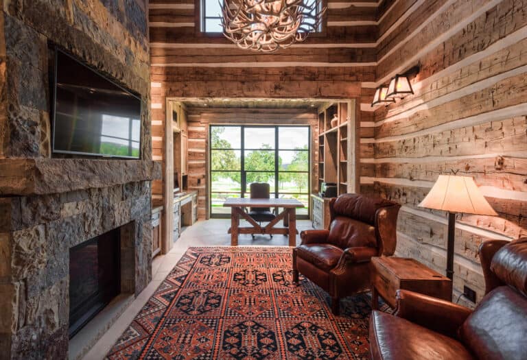 A modern ranch home perched on a Texas hilltop has picturesque views