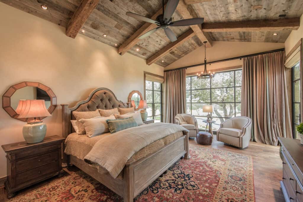 A modern ranch home perched on a Texas hilltop has picturesque views