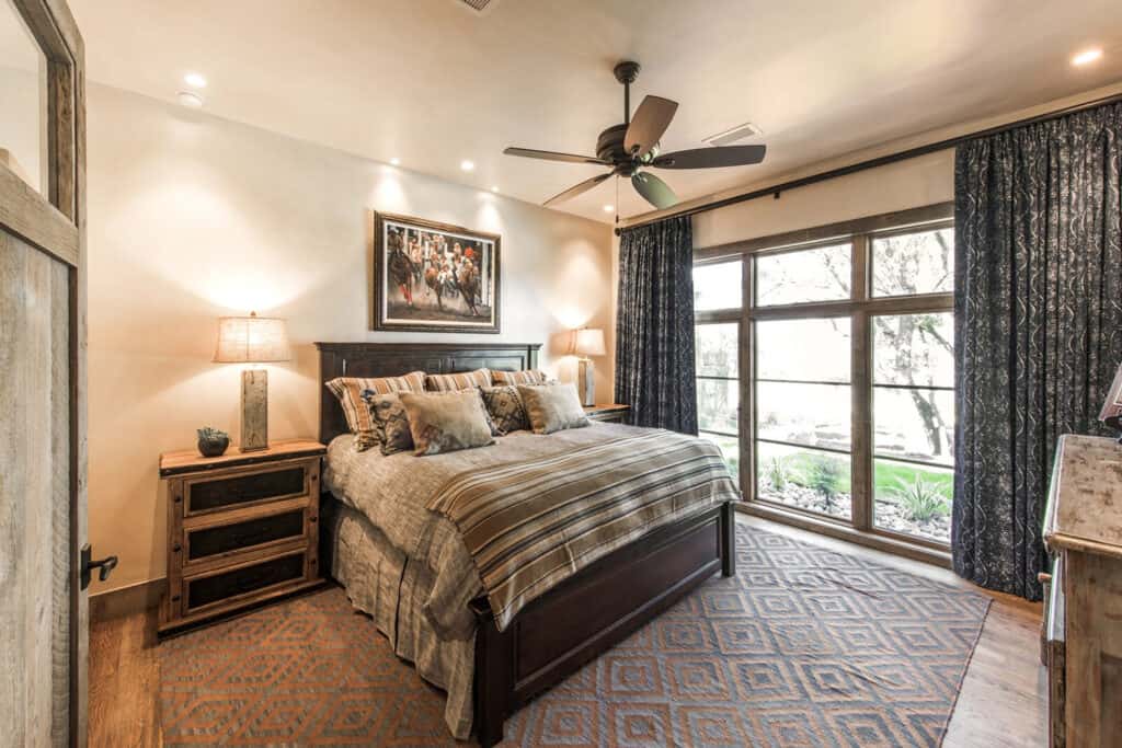 A modern ranch home perched on a Texas hilltop has picturesque views