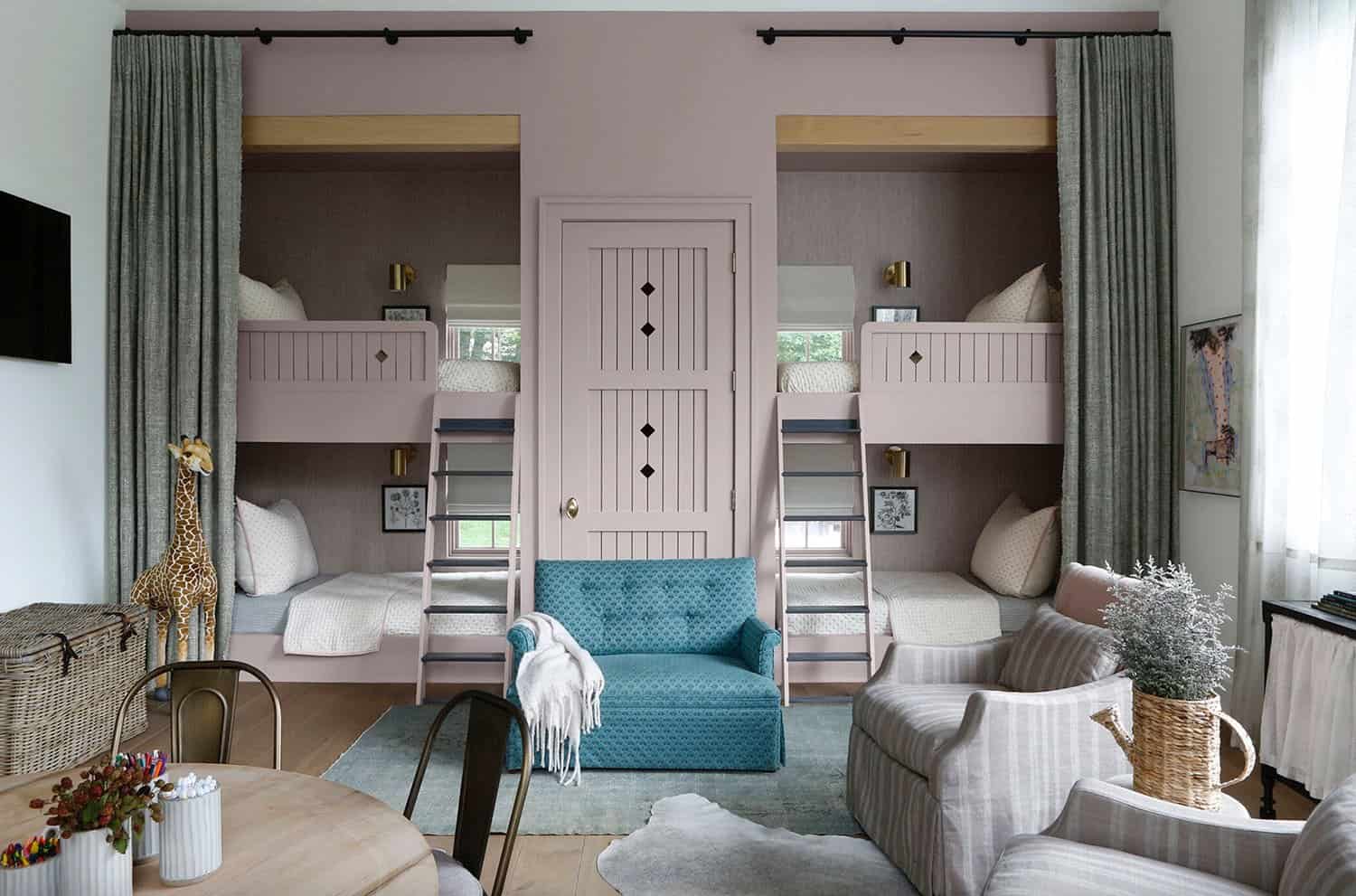 rustic-modern-kids-bunk-bedroom