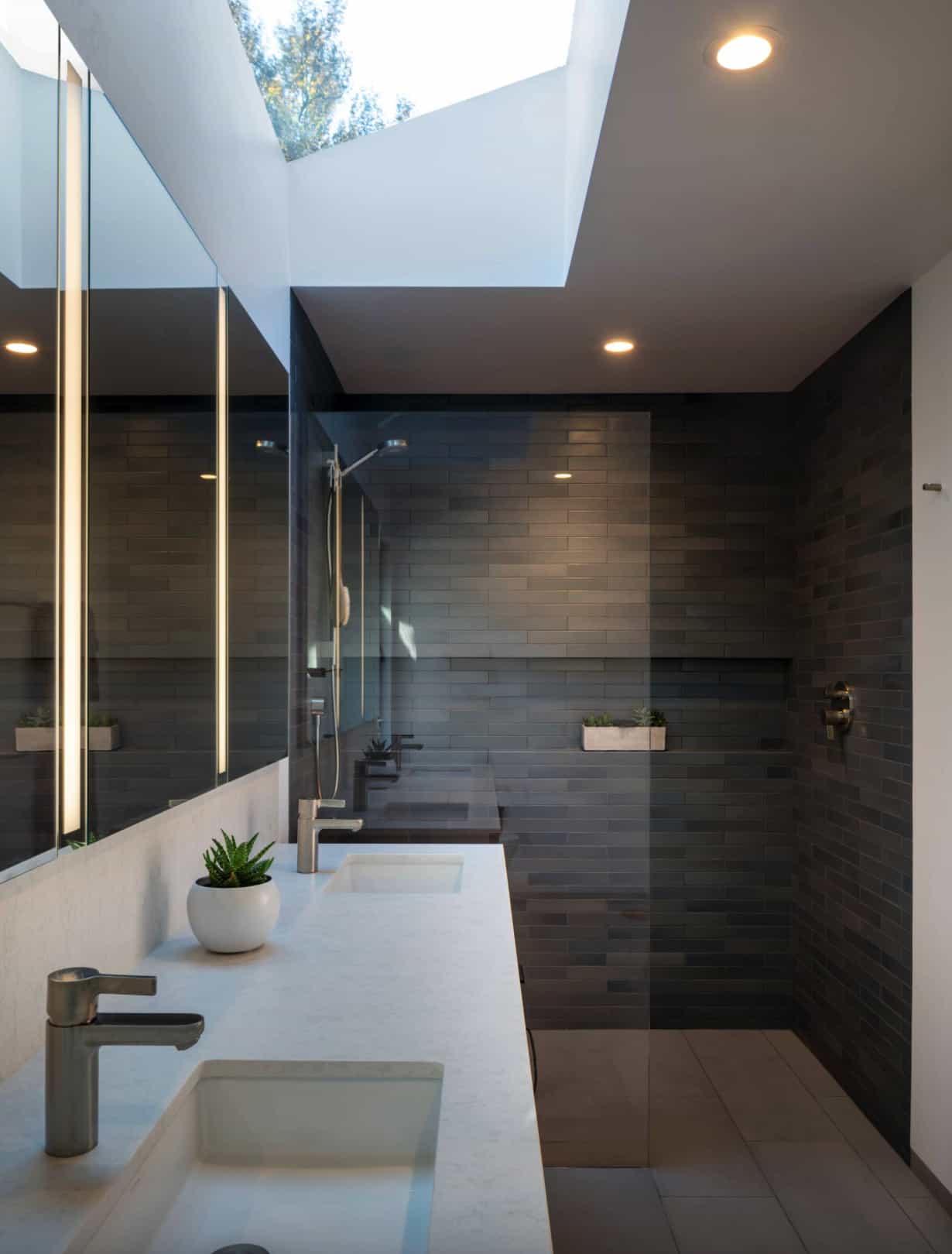 contemporary-bathroom-with-a-skylight