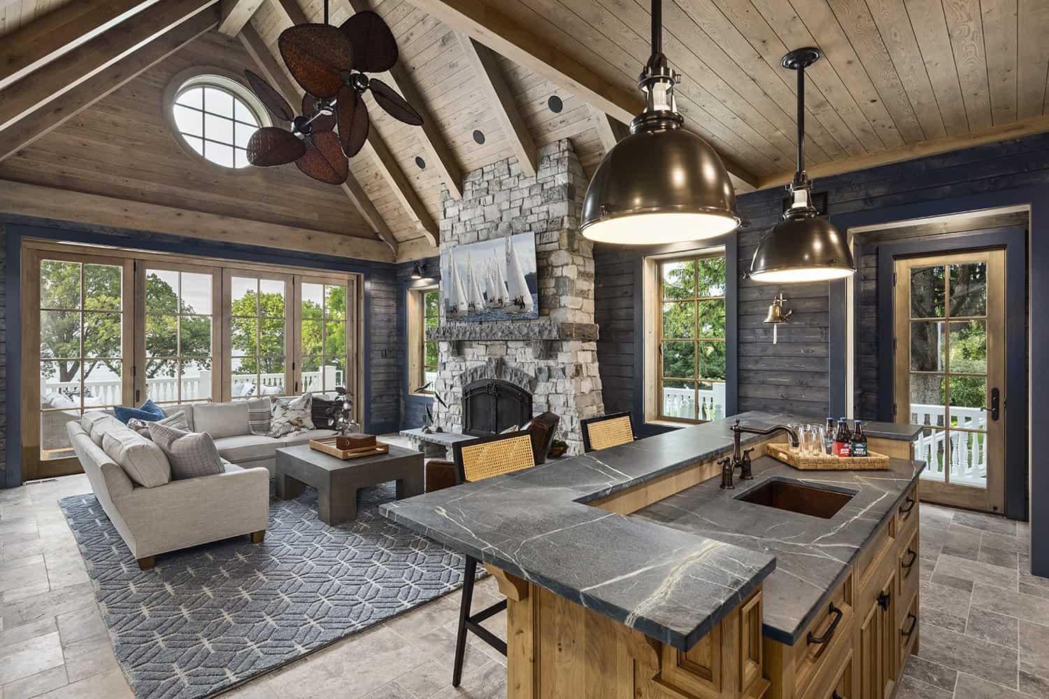 traditional-style-four-season-porch-with-a-bar
