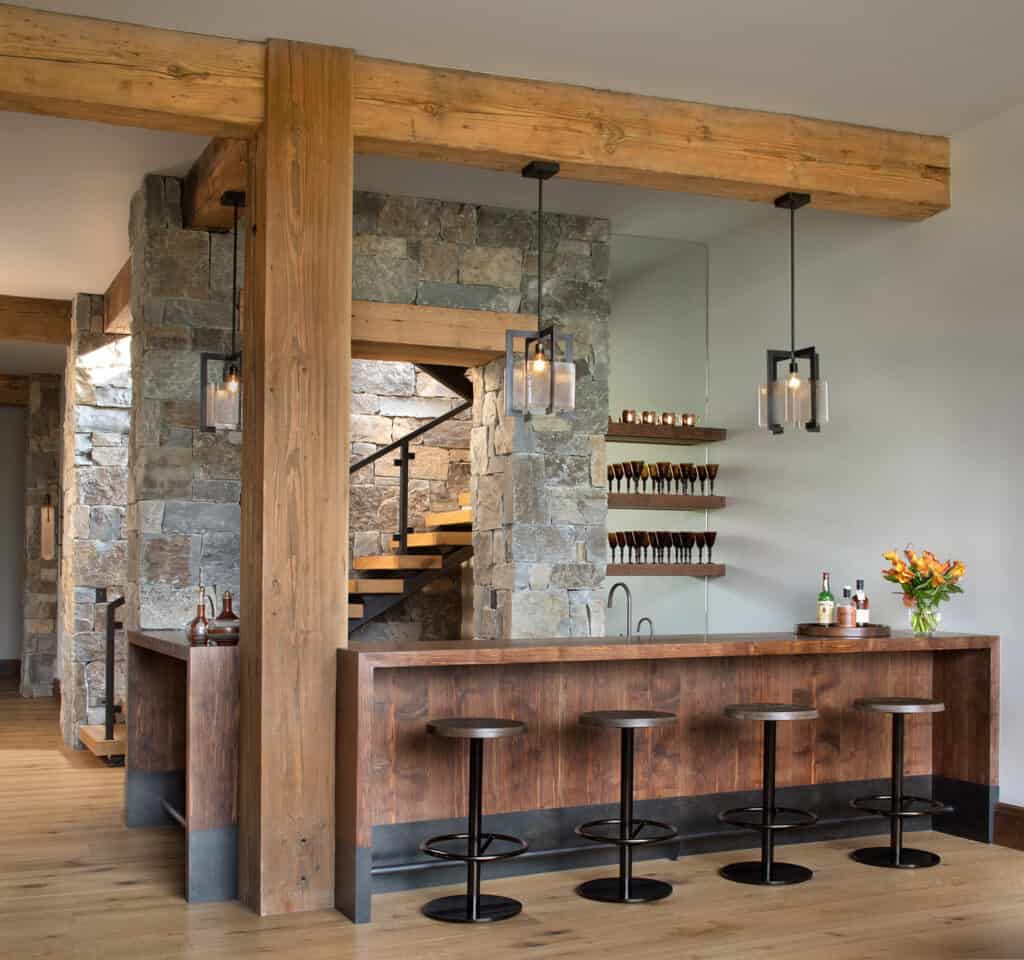 Absolutely stunning mountain house with luxe details in Big Sky