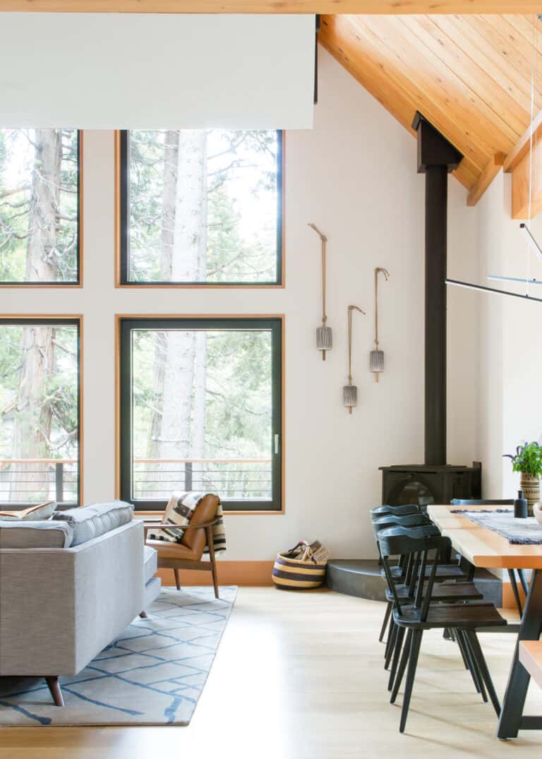 Get cozy in this A-Frame cabin in the peaceful woods of North Lake Tahoe