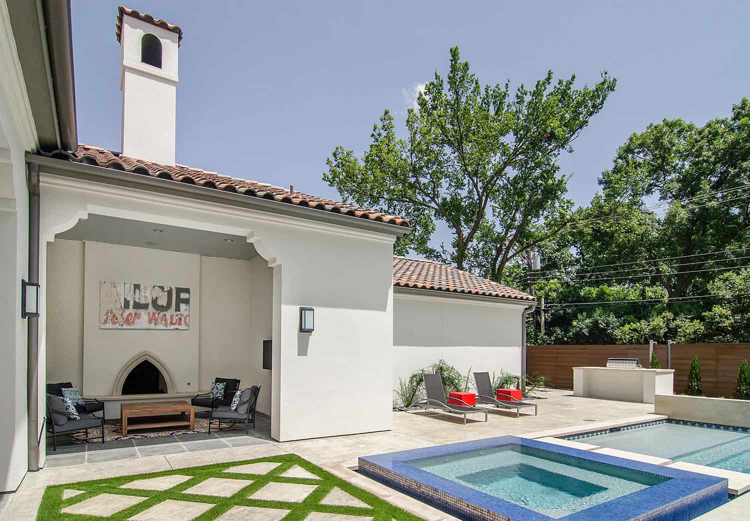 modern-mediterranean-style-home-exterior-with-a-hot-tub-and-pool