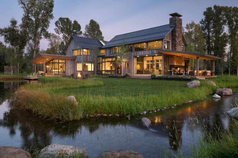 Rustic Strong Picture A rustic modern home with a strong connection to nature in Wyoming
