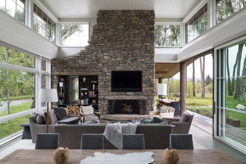 A rustic modern home with a strong connection to nature in Wyoming