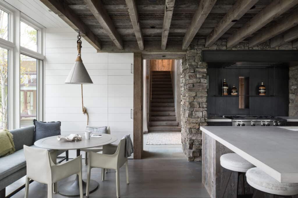 A rustic modern home with a strong connection to nature in Wyoming