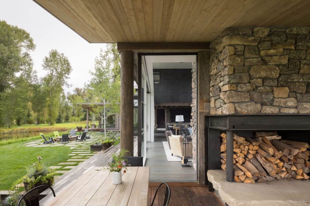 A rustic modern home with a strong connection to nature in Wyoming