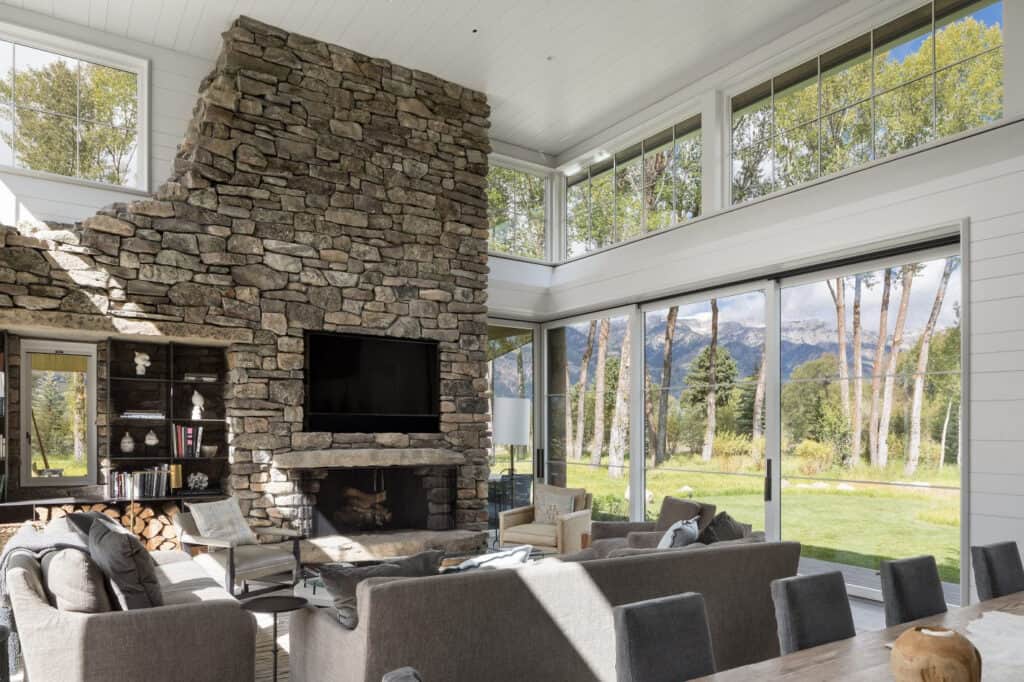 A rustic modern home with a strong connection to nature in Wyoming