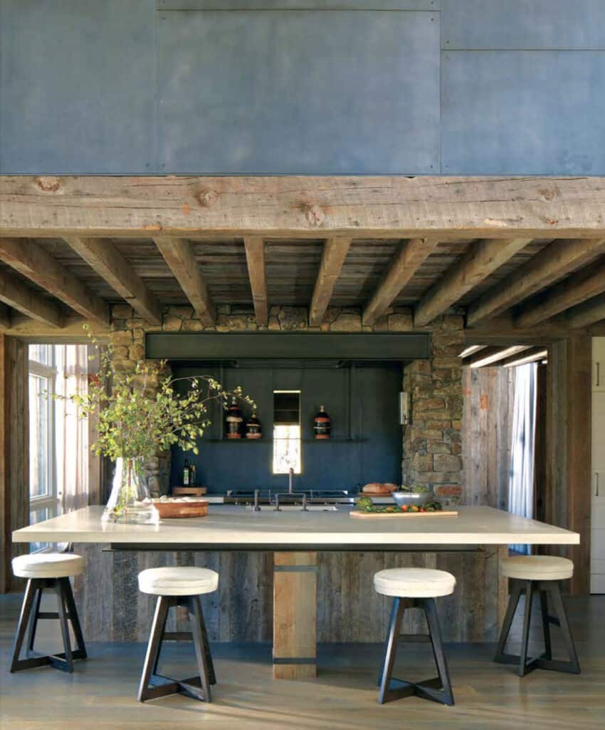 A rustic modern home with a strong connection to nature in Wyoming