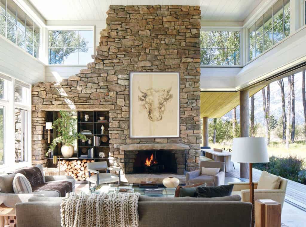 A rustic modern home with a strong connection to nature in Wyoming
