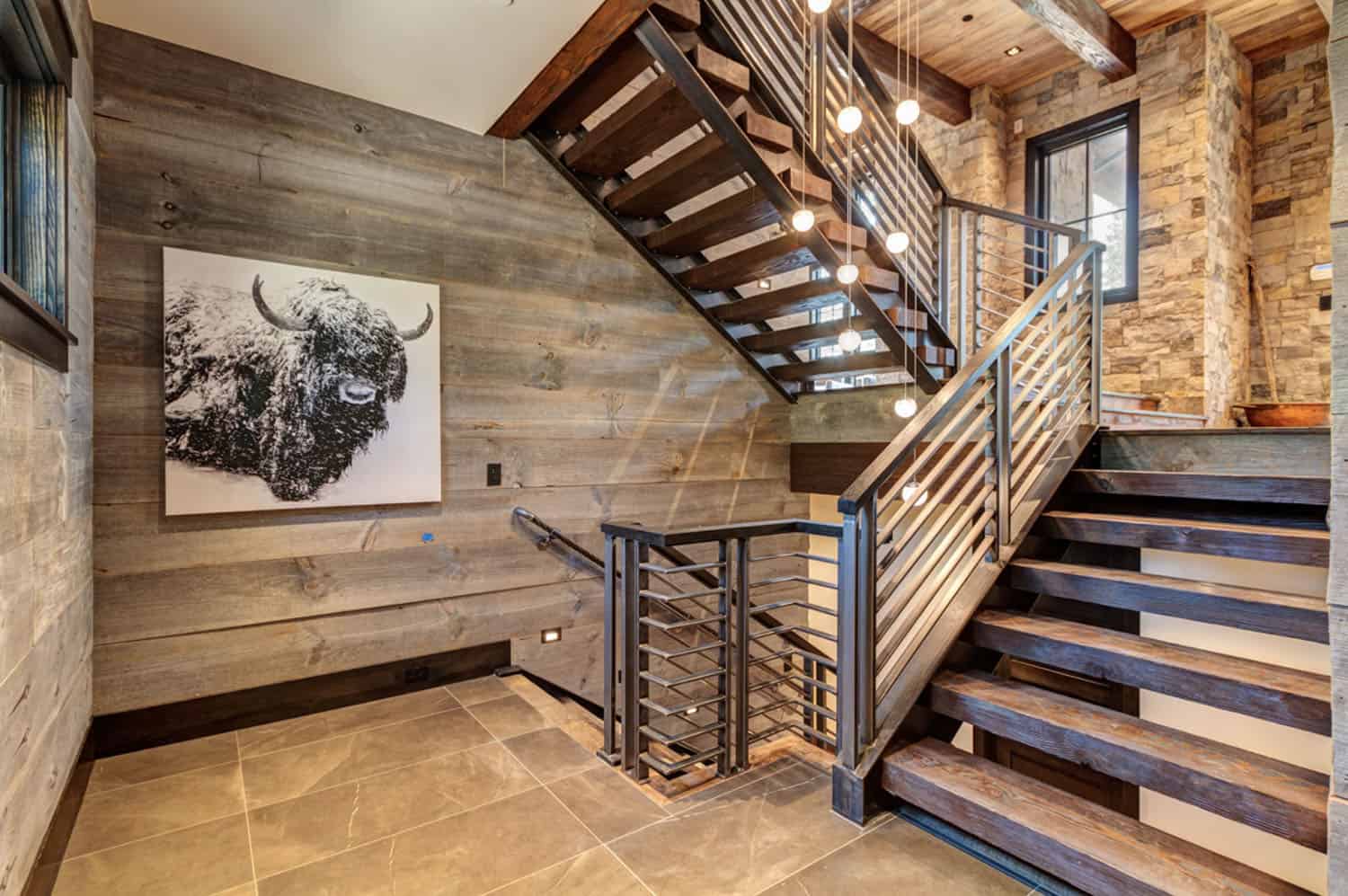rustic-modern-colorado-mountain-staircase
