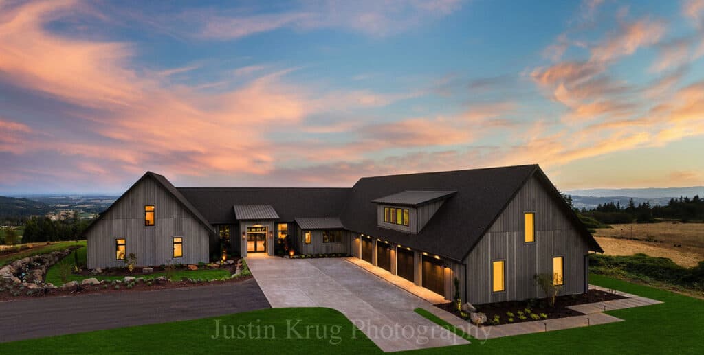 This Napa Valley inspired home boasts views of the Willamette Valley