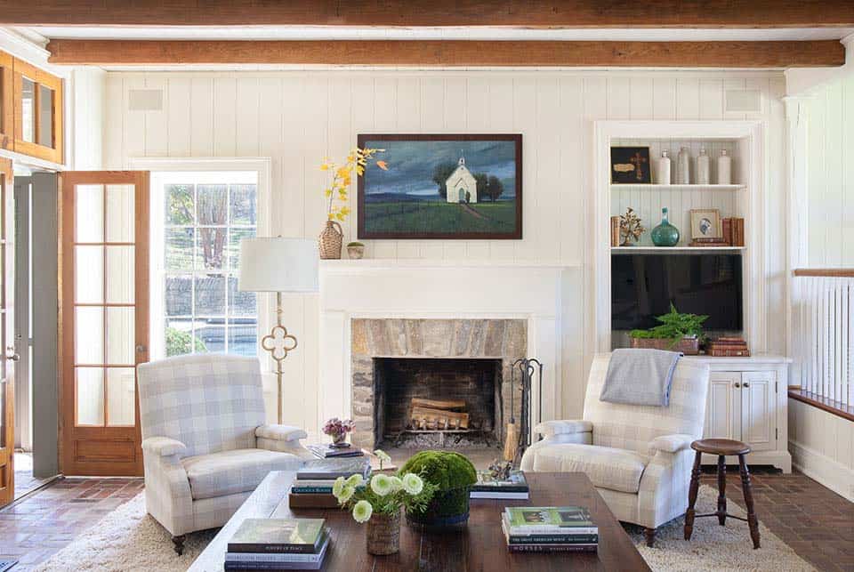 transitional-living-room-with-a-fireplace