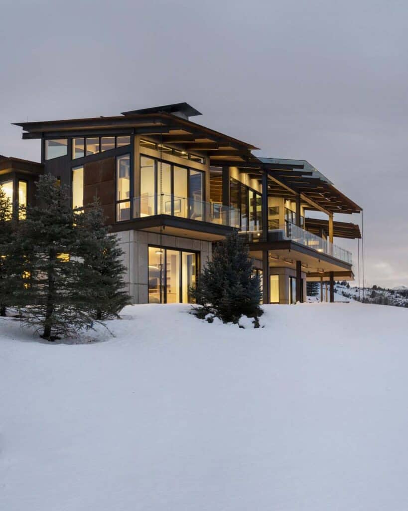 Industrial modern home celebrates indoor outdoor living in the Utah ...