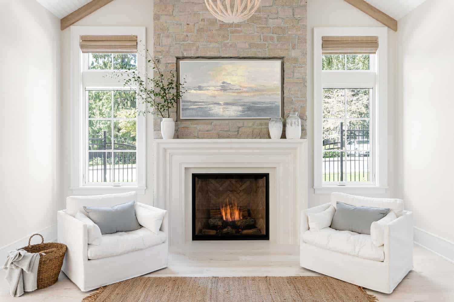 coastal-style-living-room-with-a-fireplace