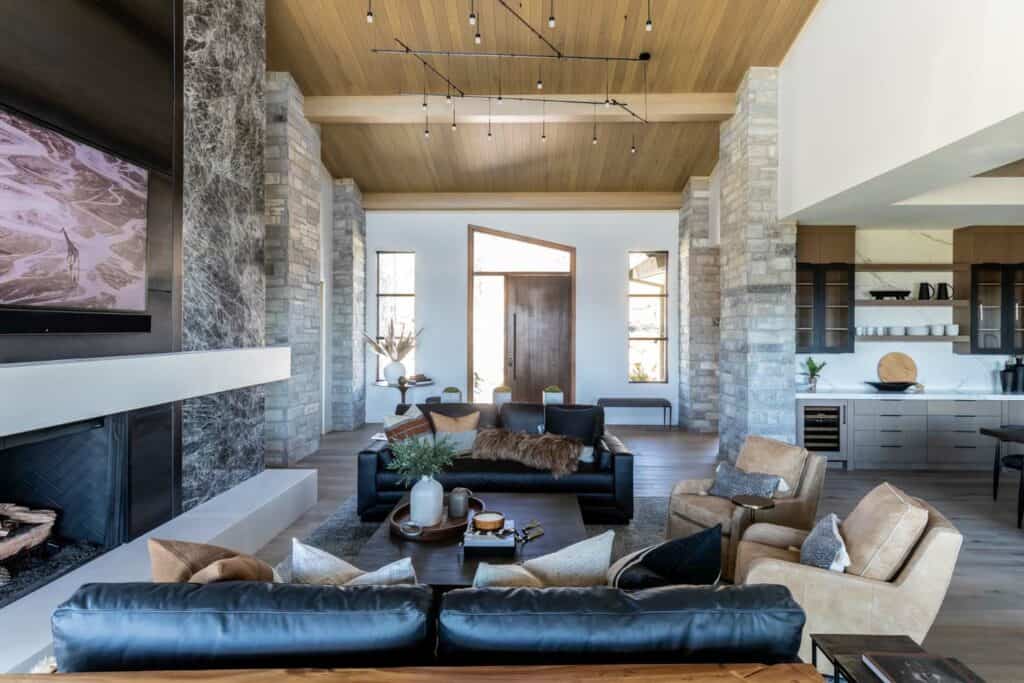 Image showcasing Inside a Park City dream house with spectacular modern mountain living