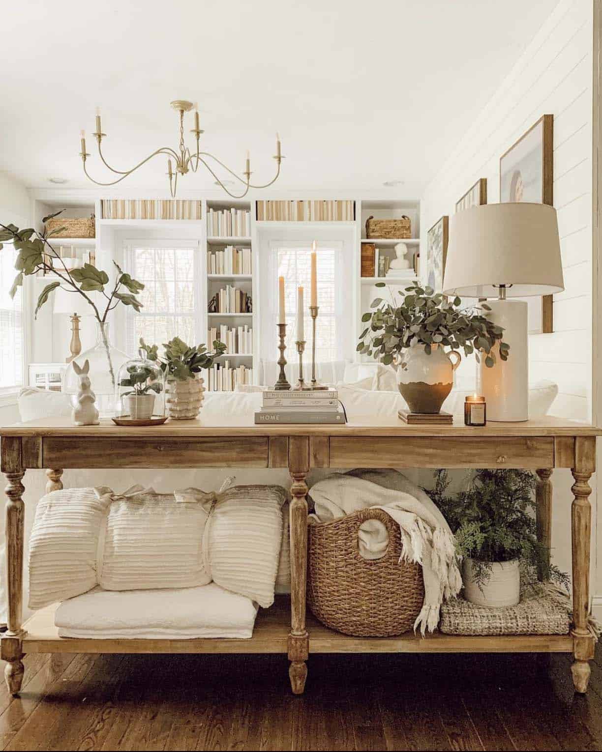 spring-console-table-decor-living-room