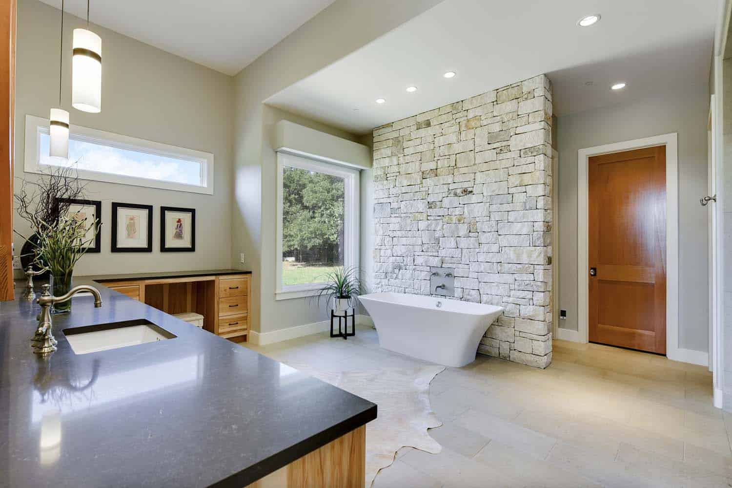 transitional-bathroom-with-a-freestanding-tub