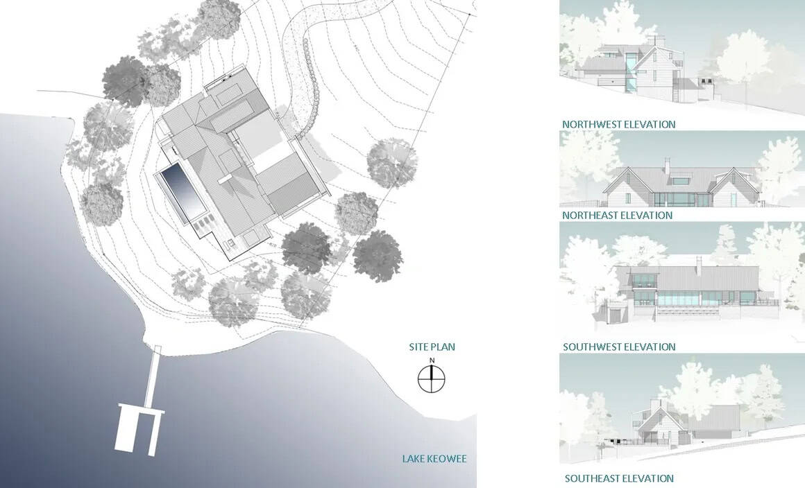 contemporary mountain home site plan