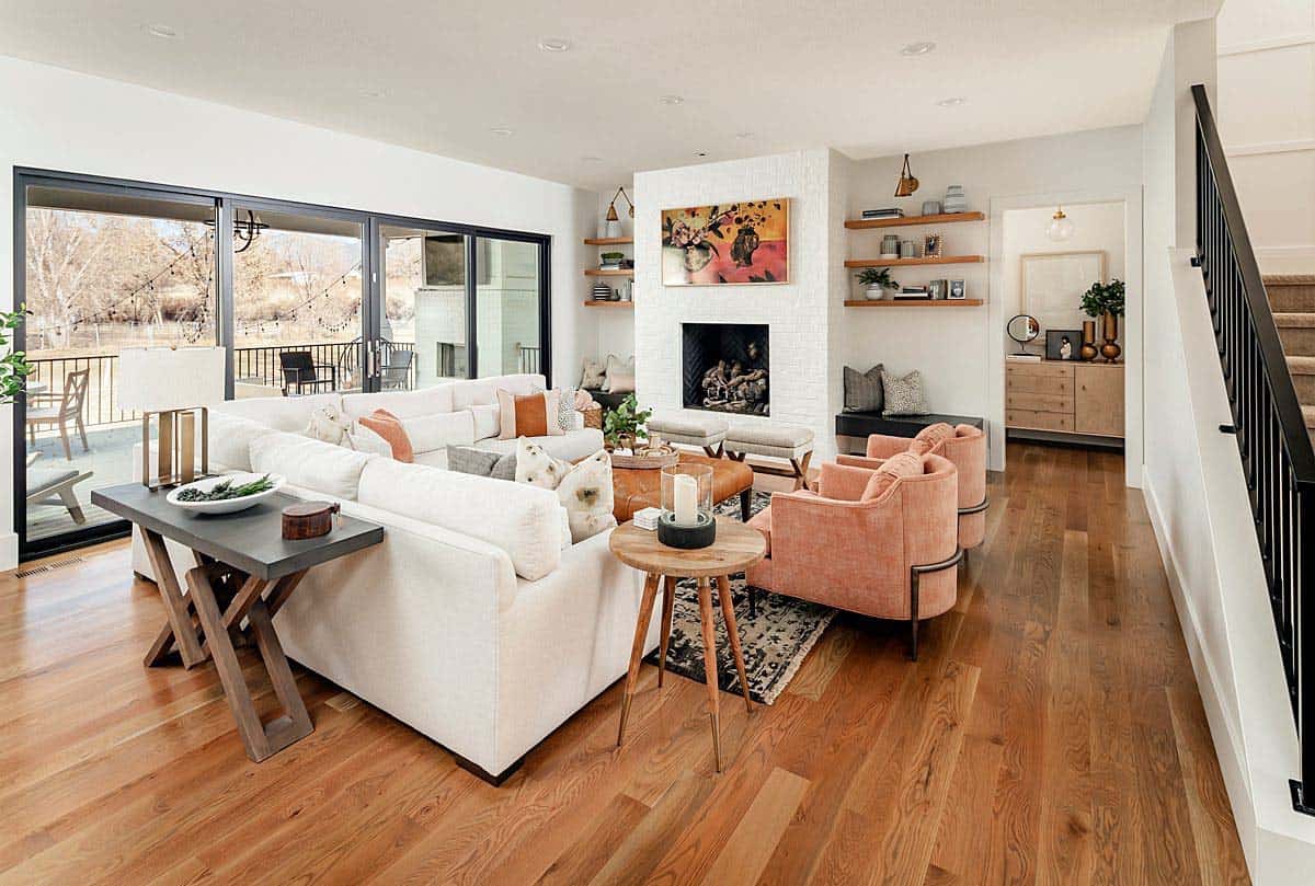contemporary-living-room-with-a-fireplace