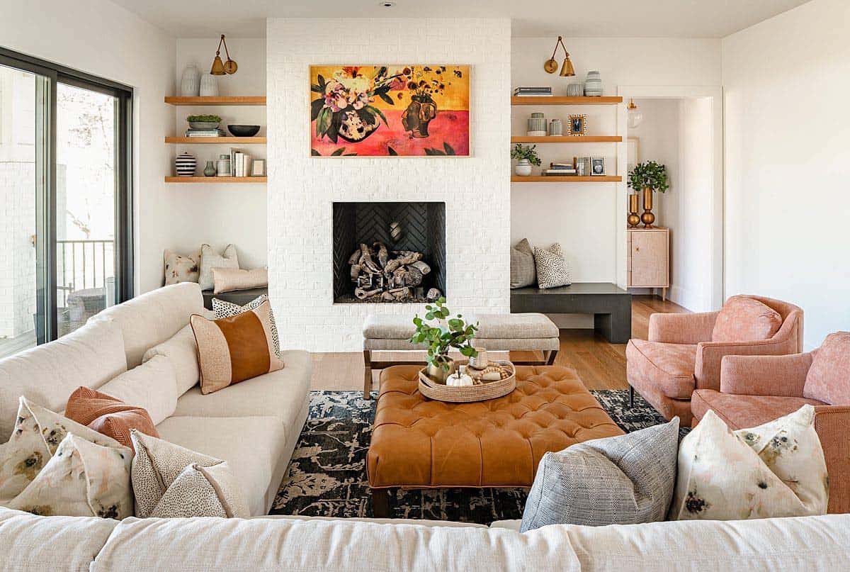 contemporary-living-room-with-a-fireplace