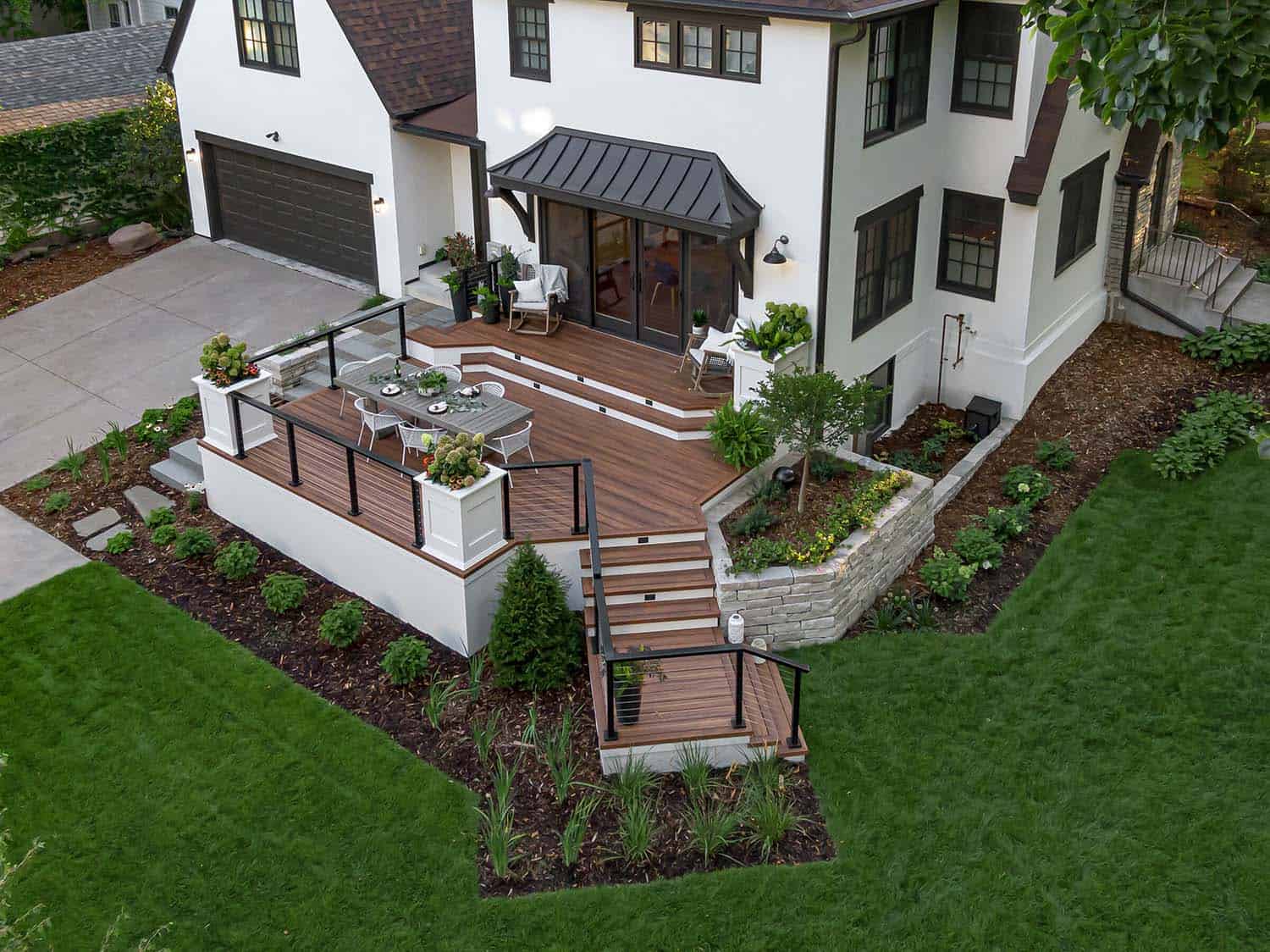 tiered-backyard-deck-of-a-tudor-home