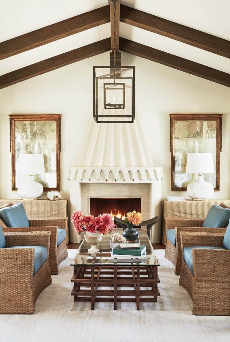 View of Step inside this elegant Spanish Colonial in the hills above Malibu