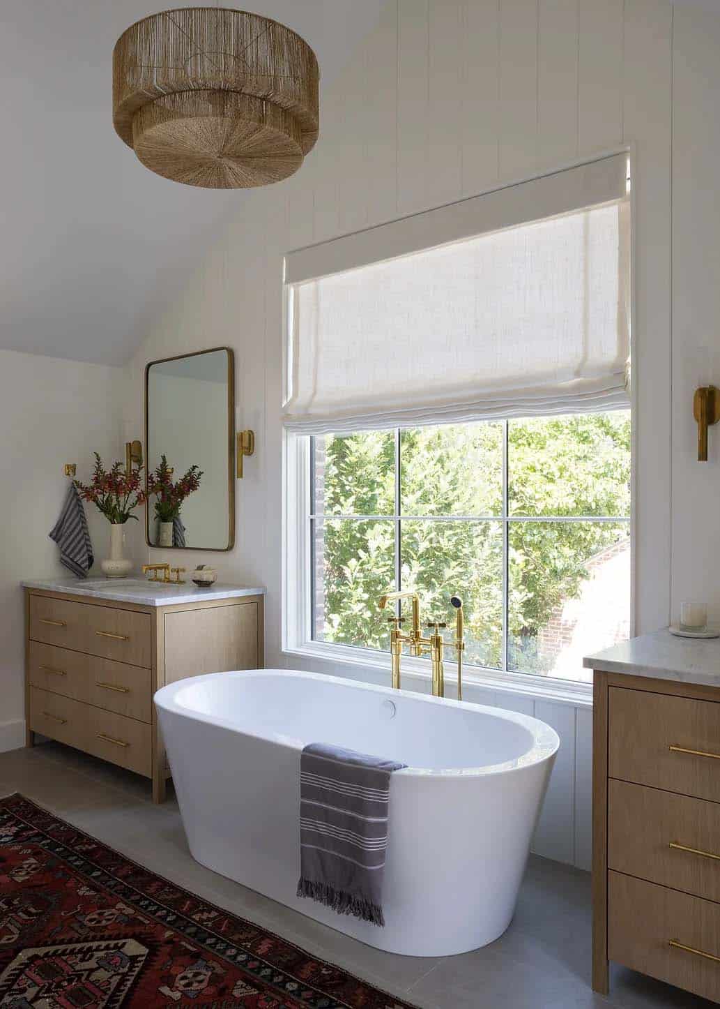 contemporary-bathroom-with-a-freestanding-tub