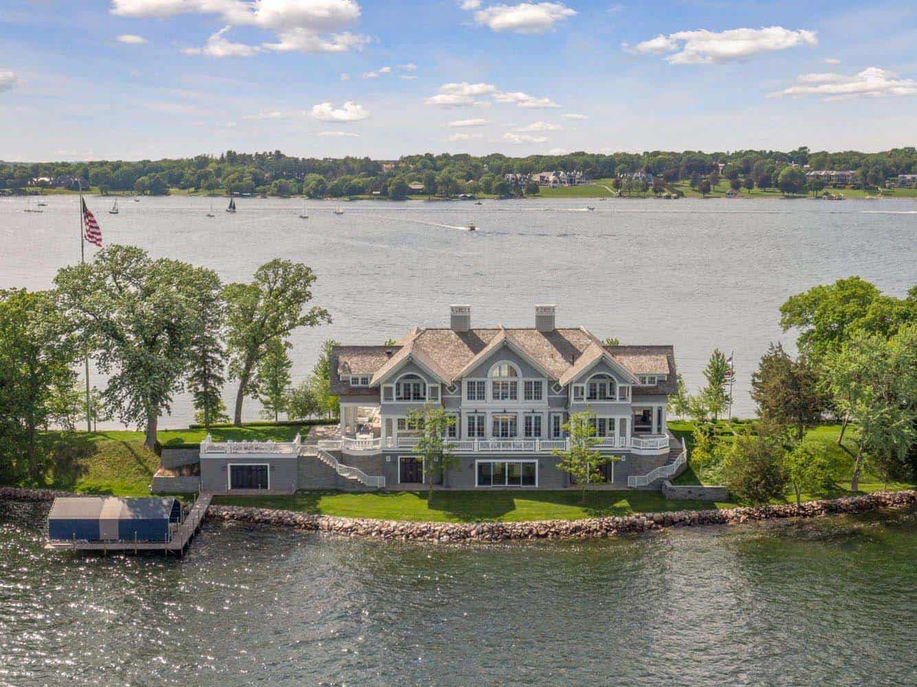 east-coast-shingle-style-lake-house-exterior-aerial-view