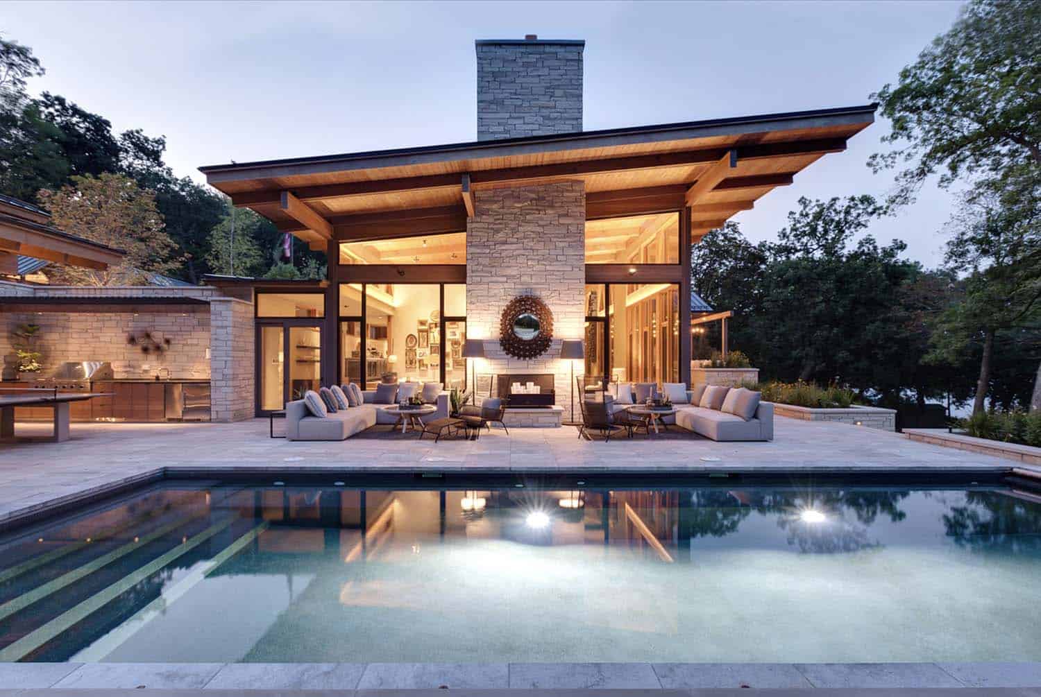 lakeside-resort-home-modern-exterior-pool-and-patio